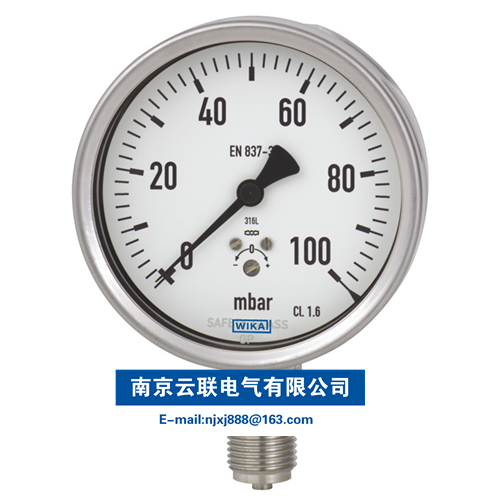 WIKA 632.50, 633.50 膜盒式壓力表，不銹鋼